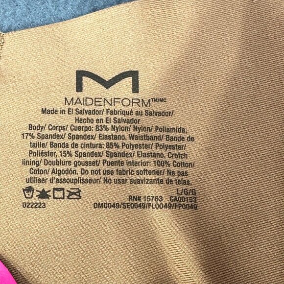 Maidenform Women's Size Large Shaper Thong Firm Control Beige New With Tags - Picture 6 of 11